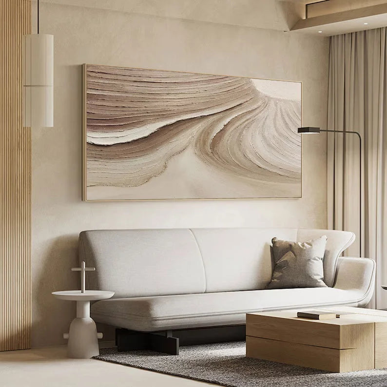 Multicolor Abstract Gobi Desert Weathered Textured Wall Art - Artwallpainting