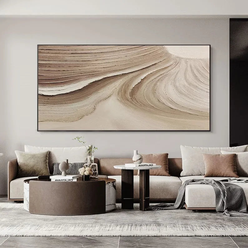 Multicolor Abstract Gobi Desert Weathered Textured Wall Art - Artwallpainting
