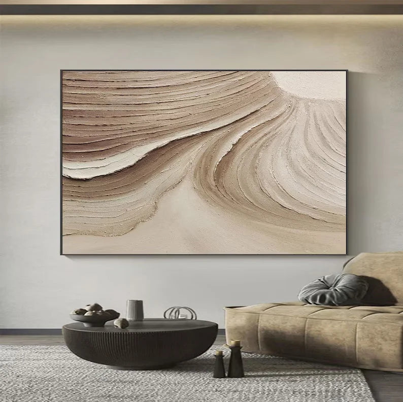 Multicolor Abstract Gobi Desert Weathered Textured Wall Art - Artwallpainting