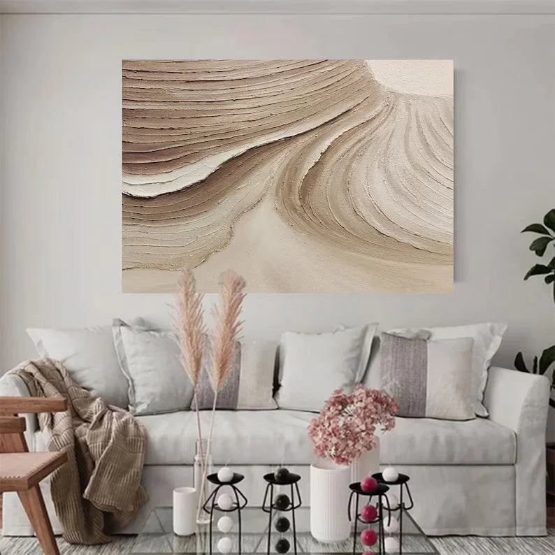 Multicolor Abstract Gobi Desert Weathered Textured Wall Art - Artwallpainting