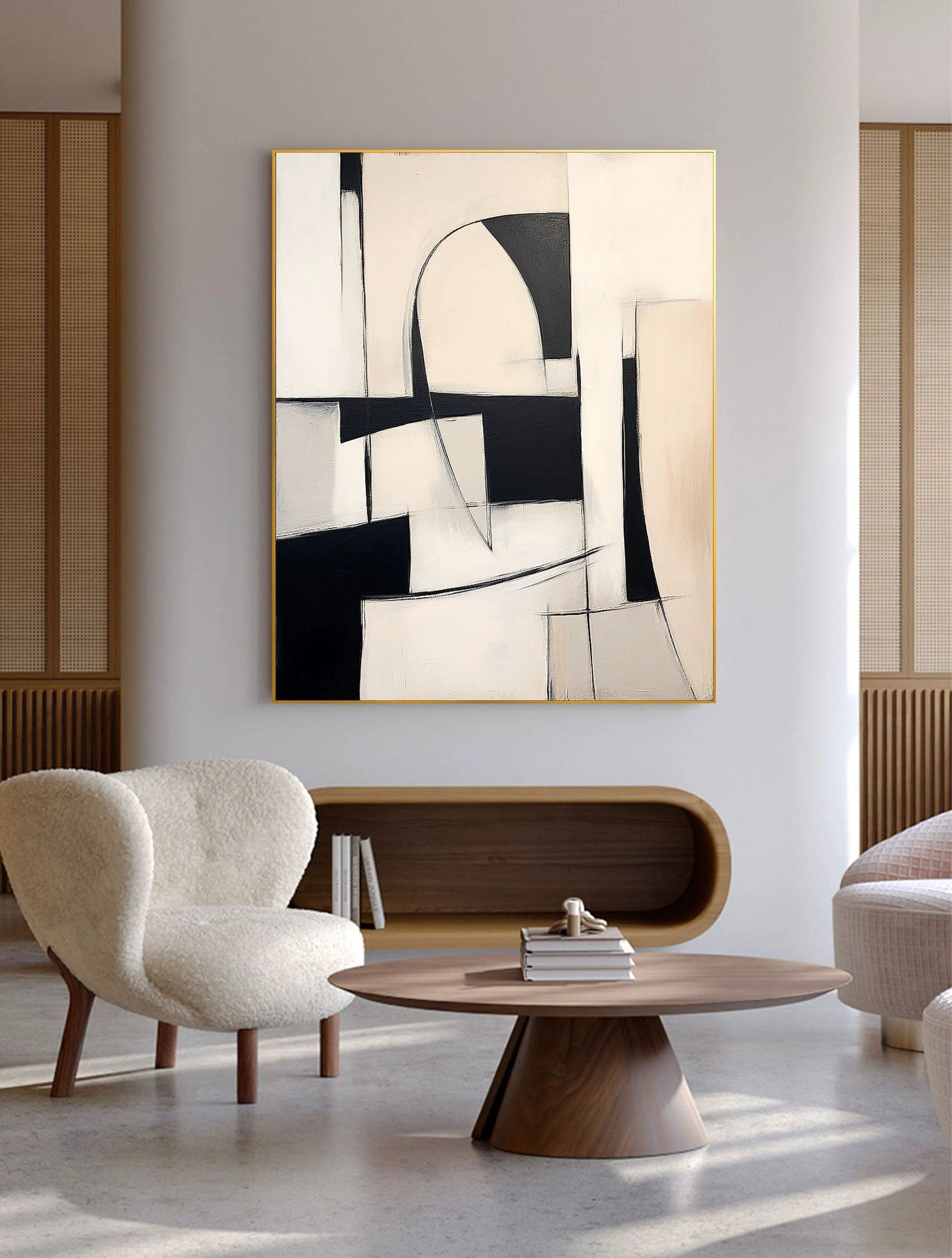 Multicolor Abstract Harmony Modern Geometric Wall Art - Artwallpainting