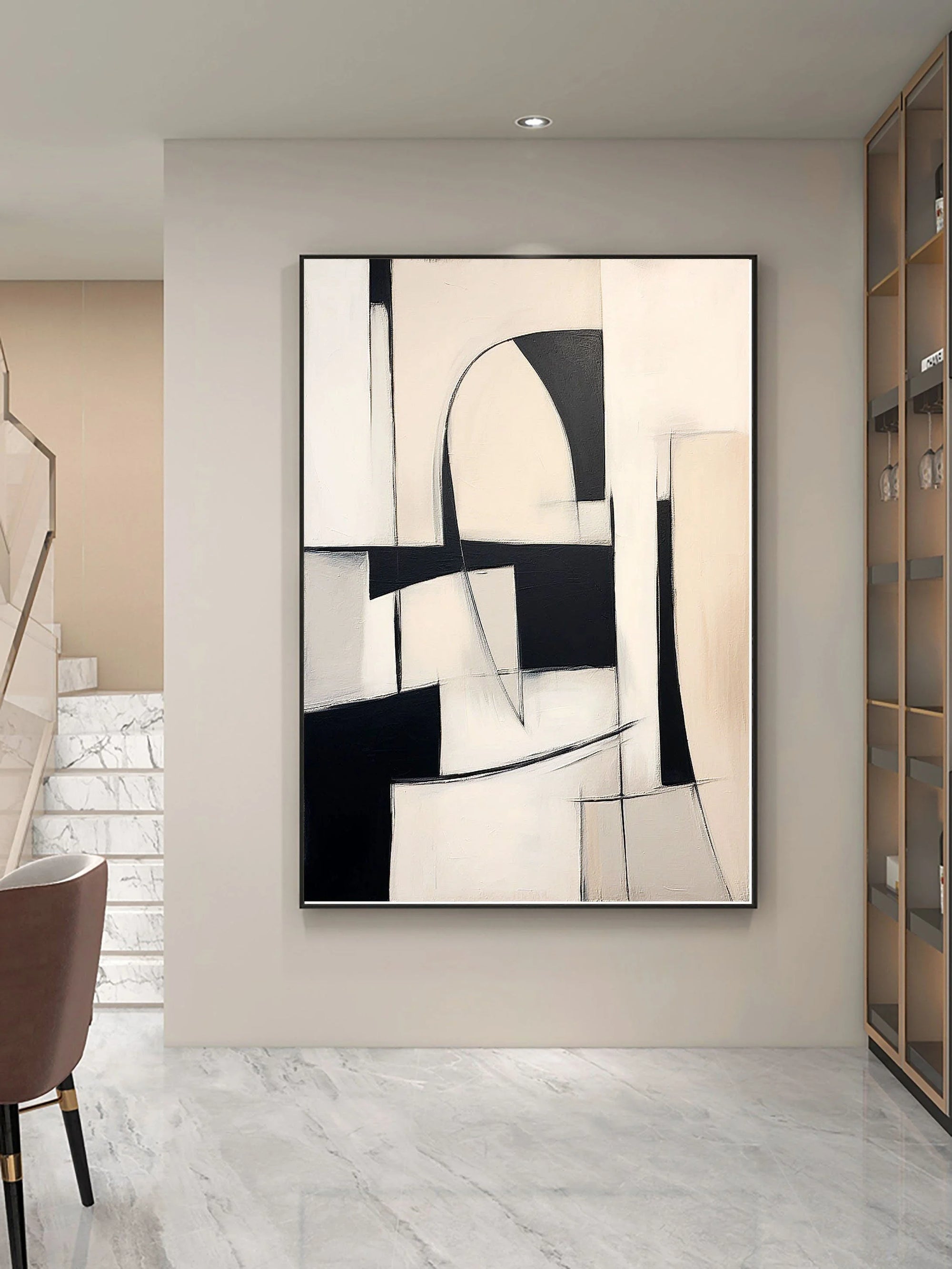 Multicolor Abstract Harmony Modern Geometric Wall Art - Artwallpainting