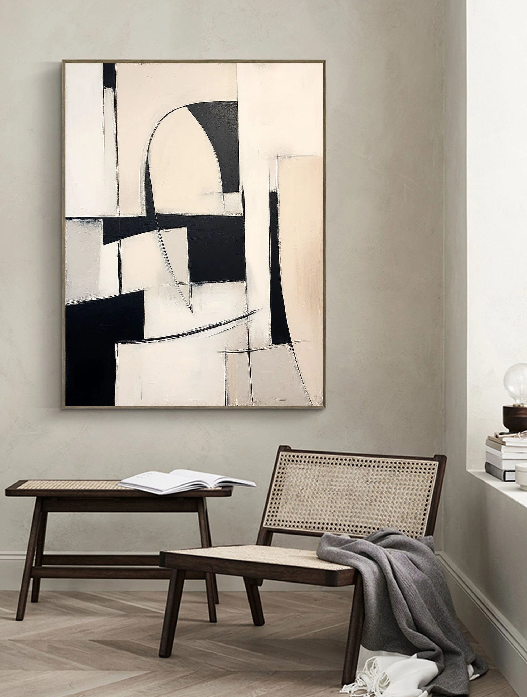 Multicolor Abstract Harmony Modern Geometric Wall Art - Artwallpainting
