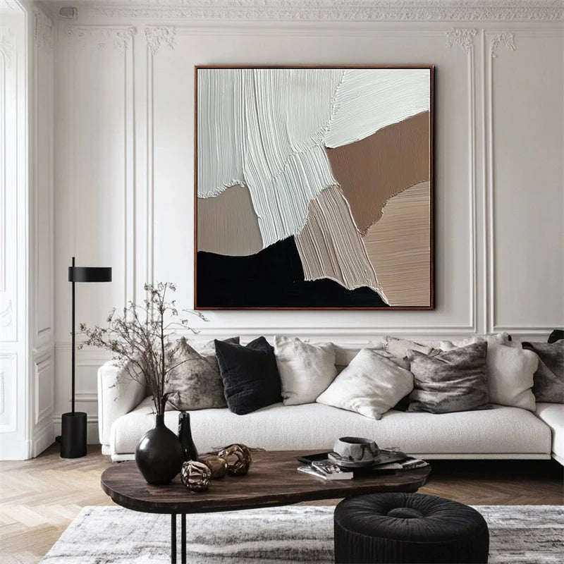 Multicolor Abstract Harmony Textured Layers - Artwallpainting