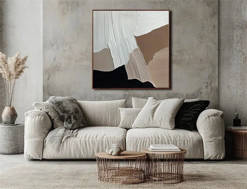 Multicolor Abstract Harmony Textured Layers - Artwallpainting
