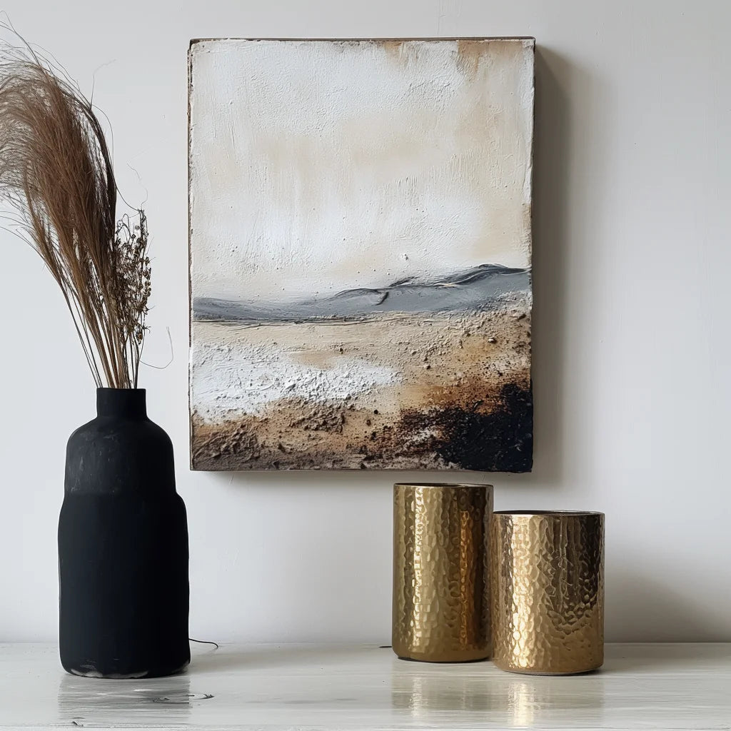 Multicolor Abstract Landscape In Earthy Tones 1 - Textured Nature Art - Artwallpainting
