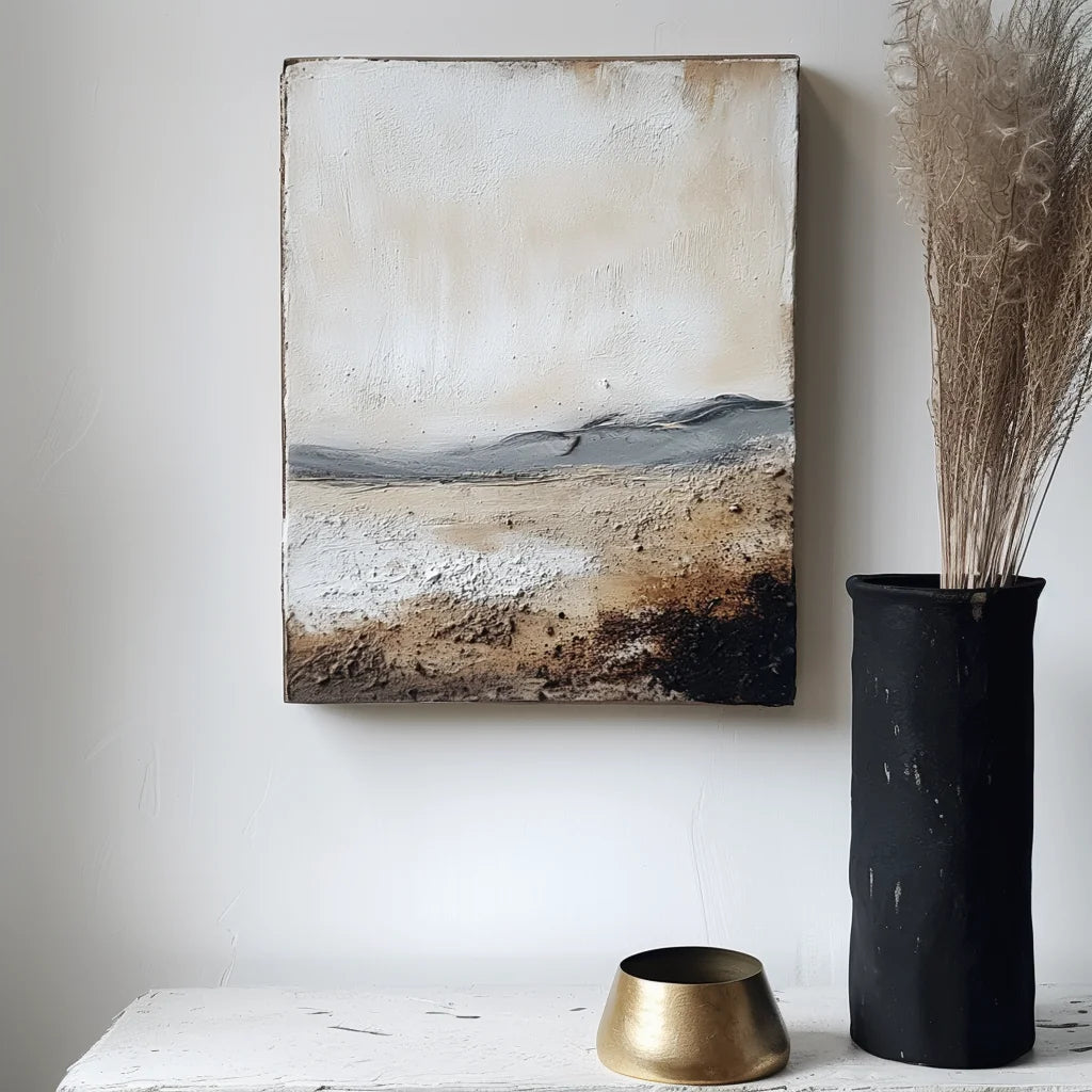 Multicolor Abstract Landscape In Earthy Tones 1 - Textured Nature Art - Artwallpainting