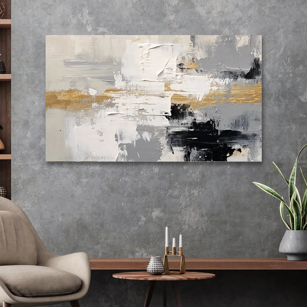 Multicolor Abstract Layers Symphony Canvas Painting For Home Decoration - Artwallpainting