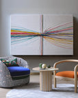 Multicolor Abstract Line Painting - Convergence Lines - Artwallpainting