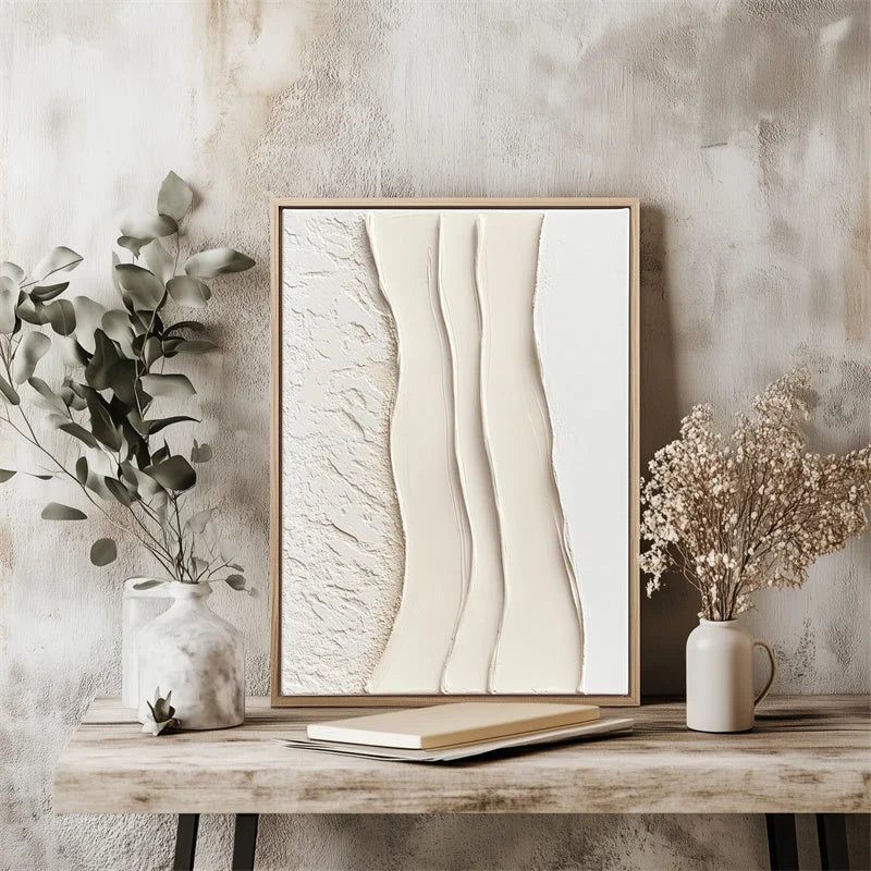 Multicolor Abstract Minimalist Textured Canvas Art For Elegant Interiors - Artwallpainting