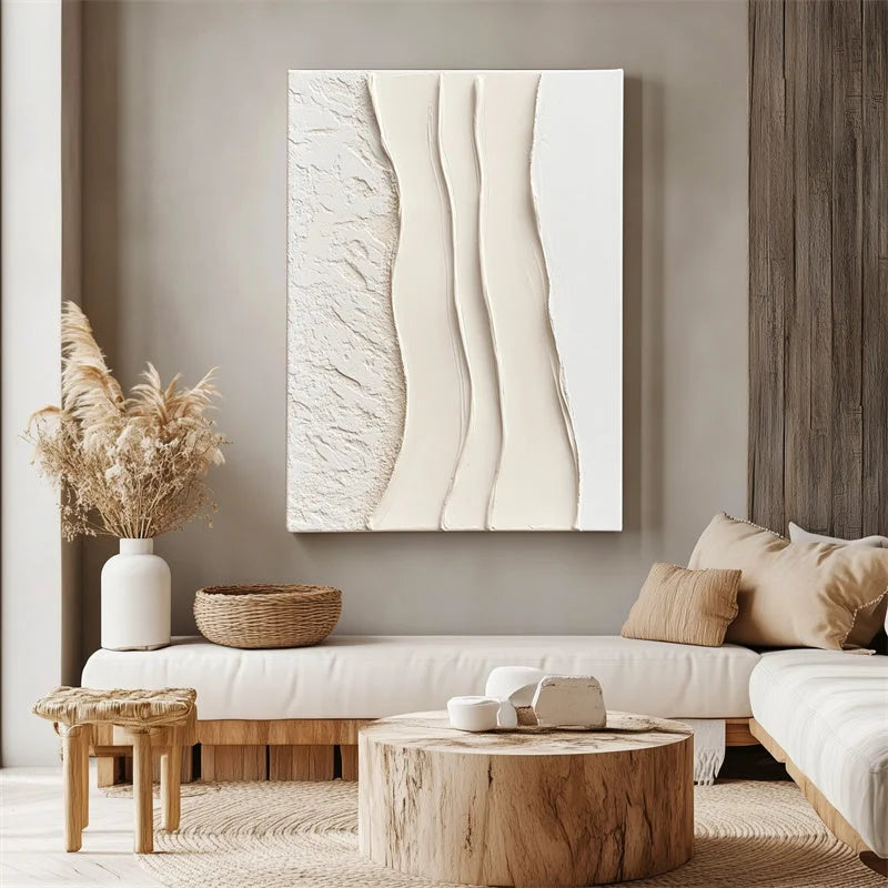 Multicolor Abstract Minimalist Textured Canvas Art For Elegant Interiors - Artwallpainting