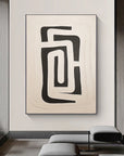 Multicolor Abstract Monochrome Maze Wall Art - Artwallpainting
