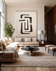 Multicolor Abstract Monochrome Maze Wall Art - Artwallpainting