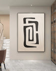 Multicolor Abstract Monochrome Maze Wall Art - Artwallpainting