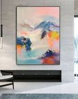 Multicolor Abstract Mountain Dream-Hand-Painted Abstract Landscape Dream-Like Oil Painting Wall Art - Artwallpainting