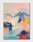 Multicolor Abstract Mountain Dream-Hand-Painted Abstract Landscape Dream-Like Oil Painting Wall Art - Artwallpainting