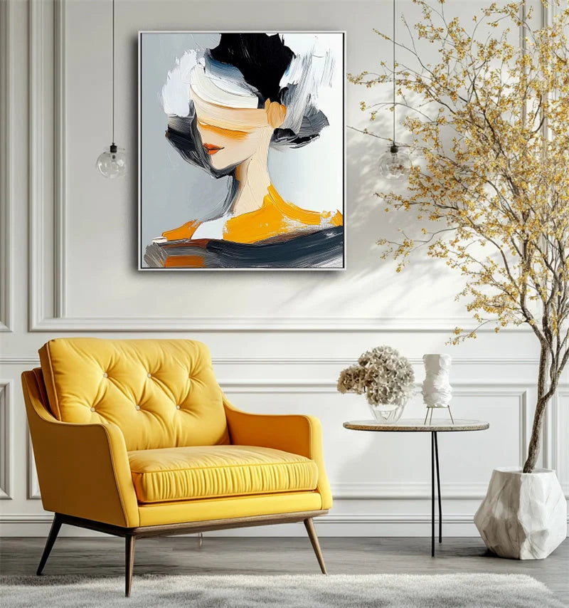Multicolor Abstract Muse Portrait Canvas - Artwallpainting