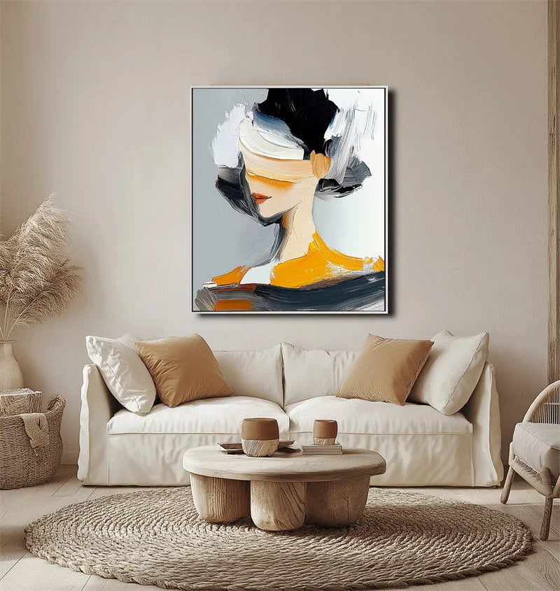Multicolor Abstract Muse Portrait Canvas - Artwallpainting