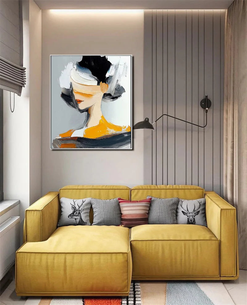 Multicolor Abstract Muse Portrait Canvas - Artwallpainting
