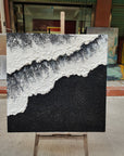 Multicolor Abstract Ocean Wave Textured Canvas Art - Artwallpainting