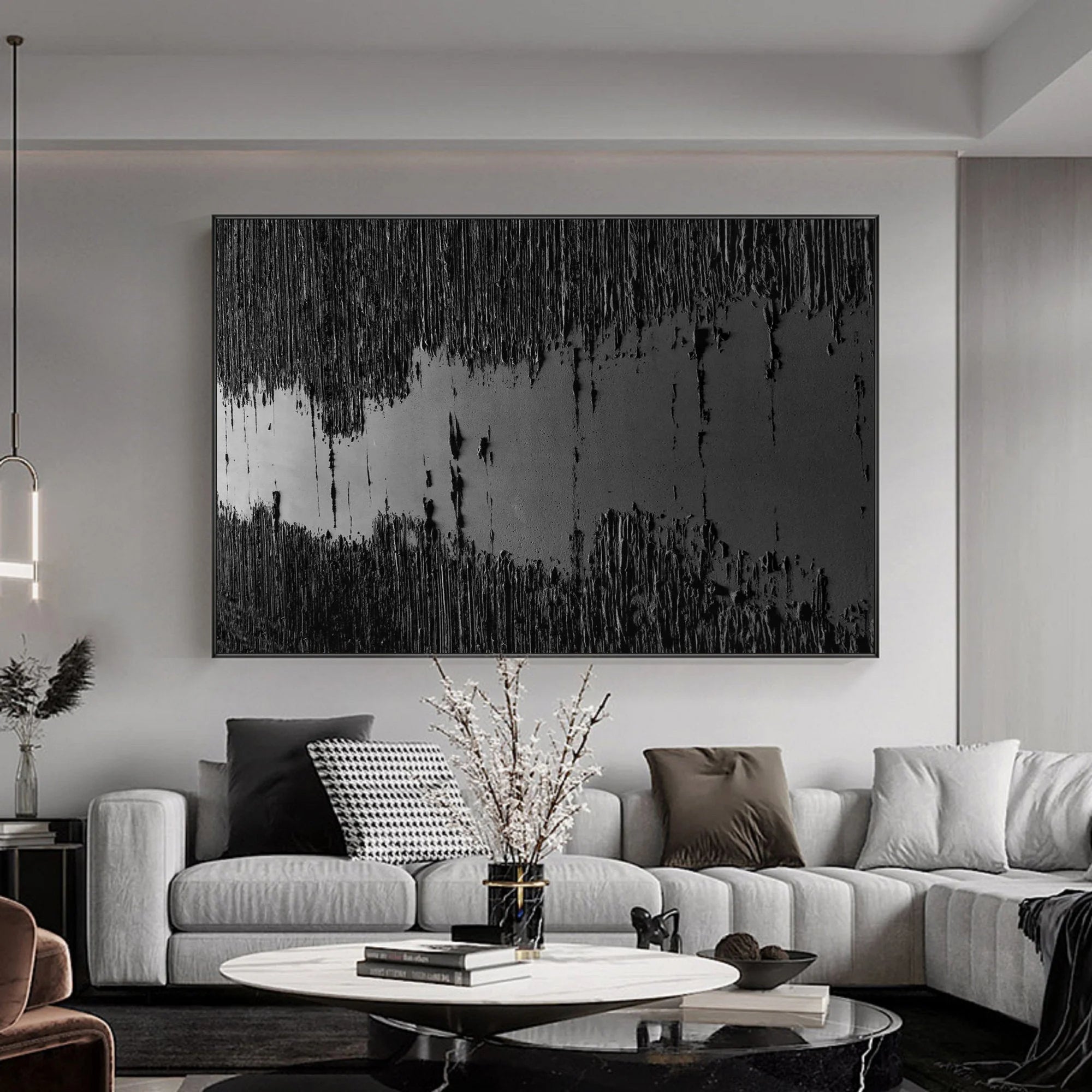 Multicolor Abstract River Canvas Wall Art - Artwallpainting
