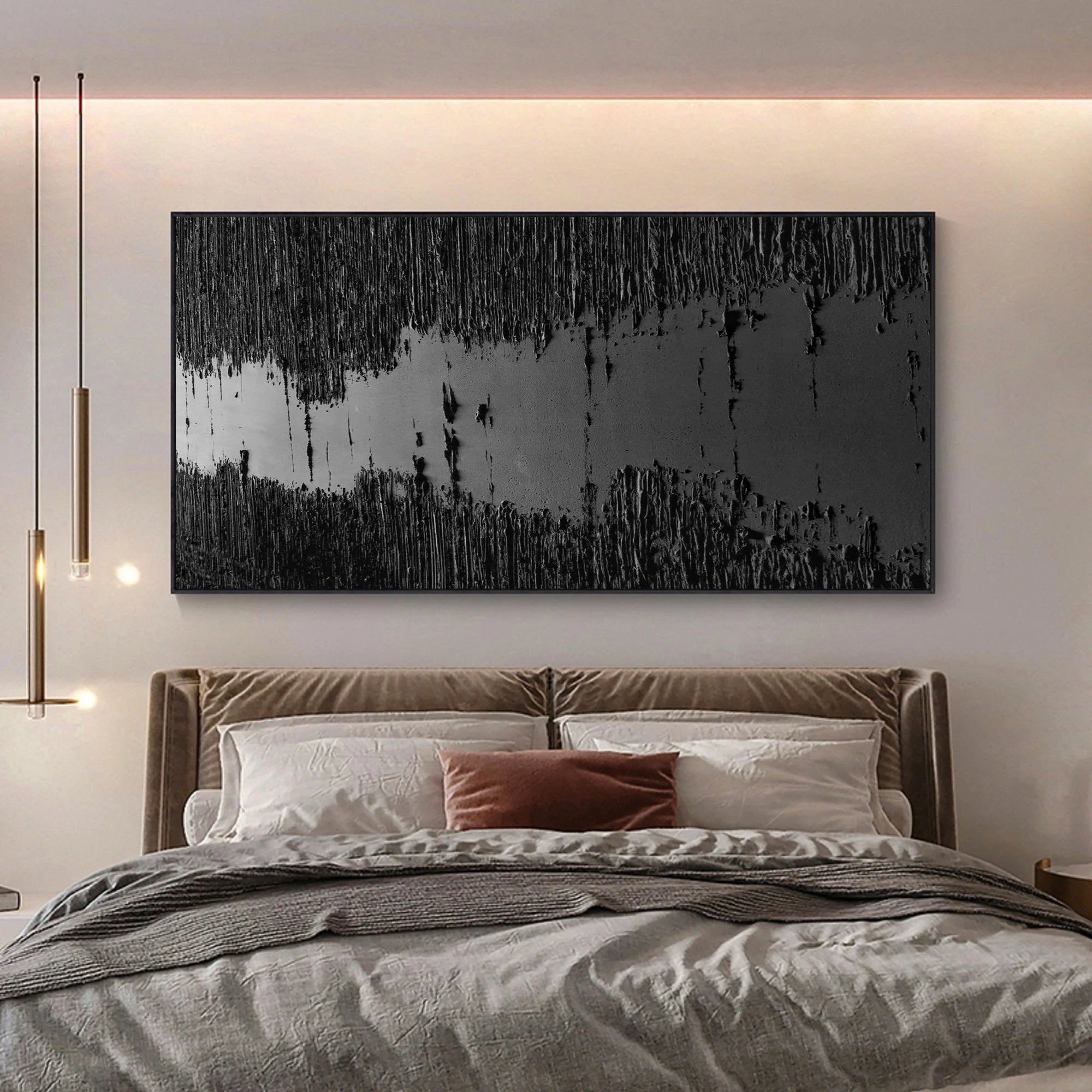 Multicolor Abstract River Canvas Wall Art - Artwallpainting