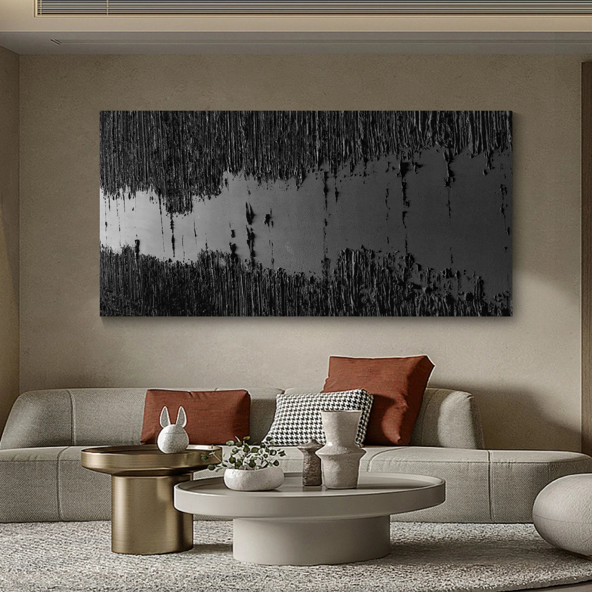 Multicolor Abstract River Canvas Wall Art - Artwallpainting