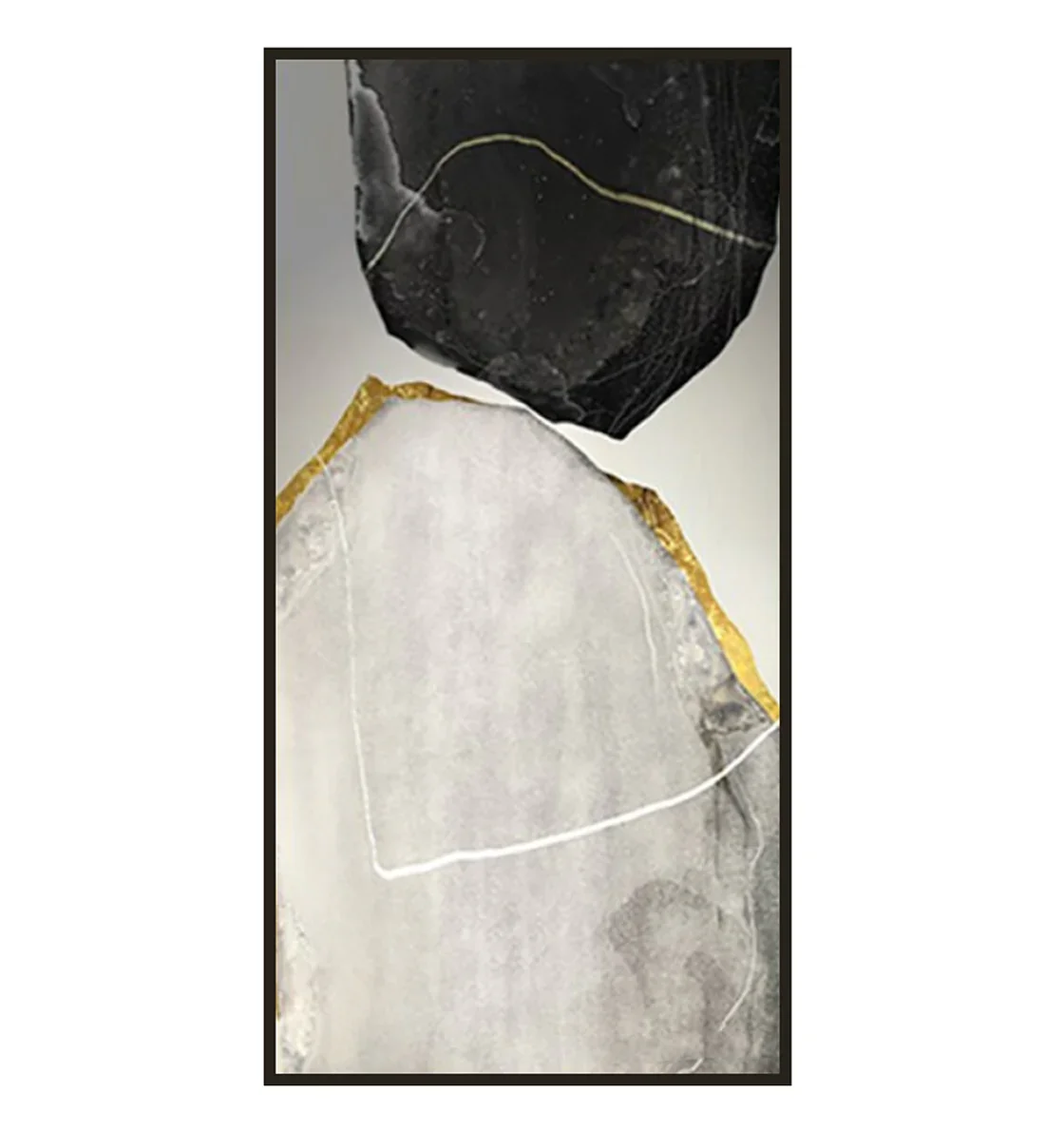 Multicolor Abstract Stone Glam-Modern Minimalist Stone Collision Texture Wall Art - Artwallpainting