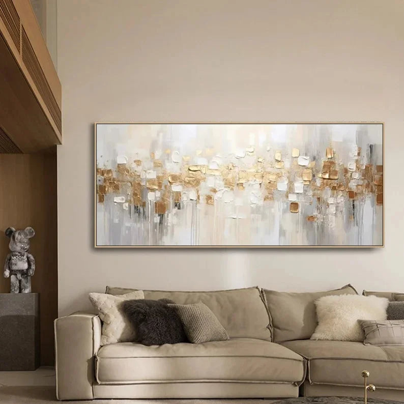 Multicolor Abstract Textured Canvas - Modern Luxury Wall Art For Interiors - Artwallpainting