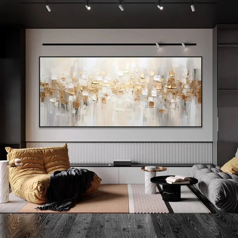 Multicolor Abstract Textured Canvas - Modern Luxury Wall Art For Interiors - Artwallpainting