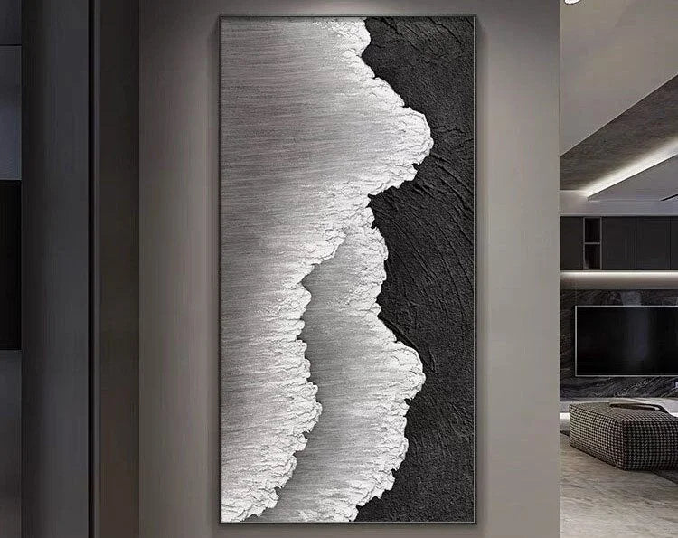 Multicolor Abstract Textured Ocean Wave Canvas Art - Artwallpainting
