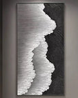 Multicolor Abstract Textured Ocean Wave Canvas Art - Artwallpainting