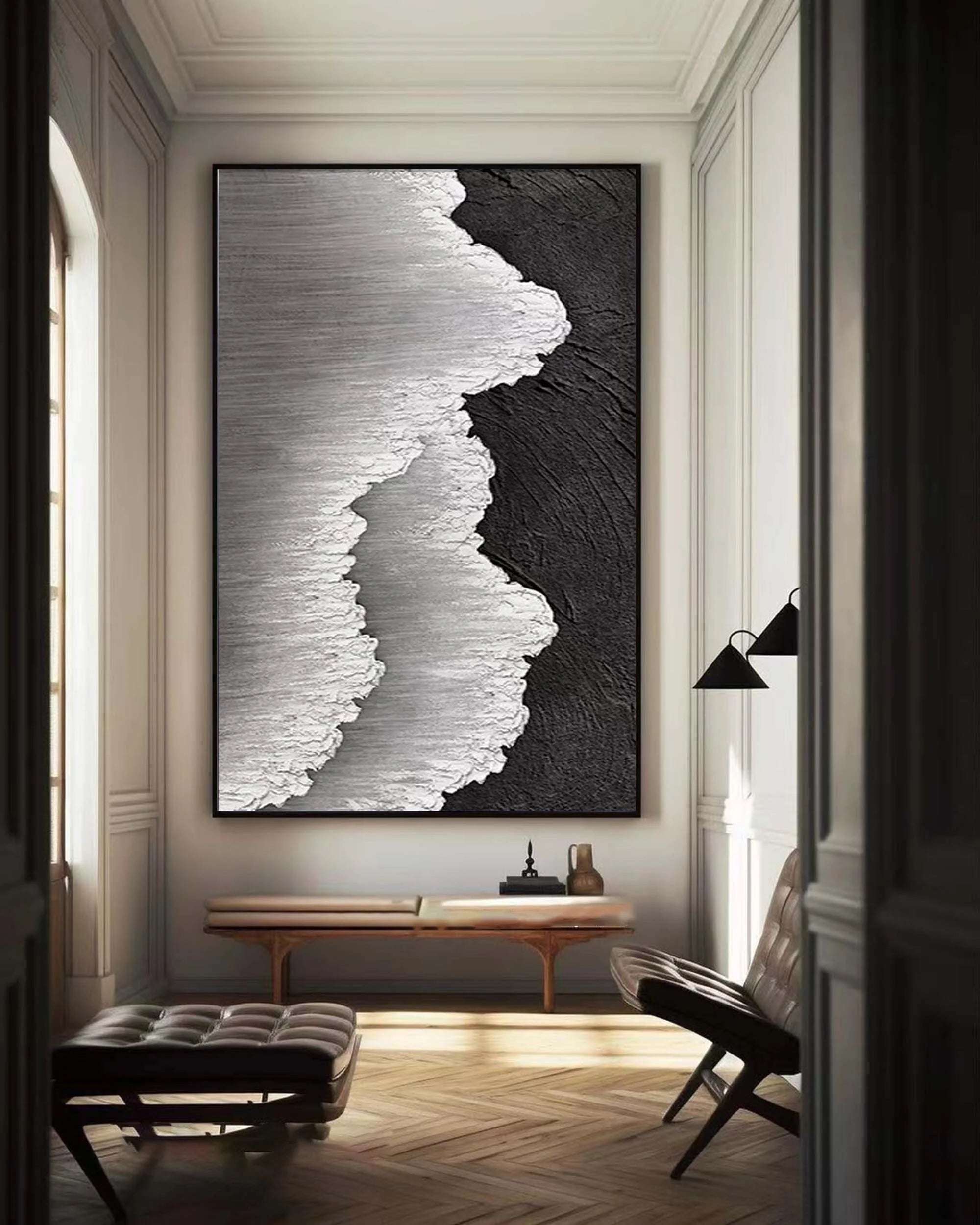 Multicolor Abstract Textured Ocean Wave Canvas Art - Artwallpainting