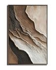 Multicolor Abstract Textured Wall Art - Earth Tones Flowing Layers Canvas Painting - Artwallpainting