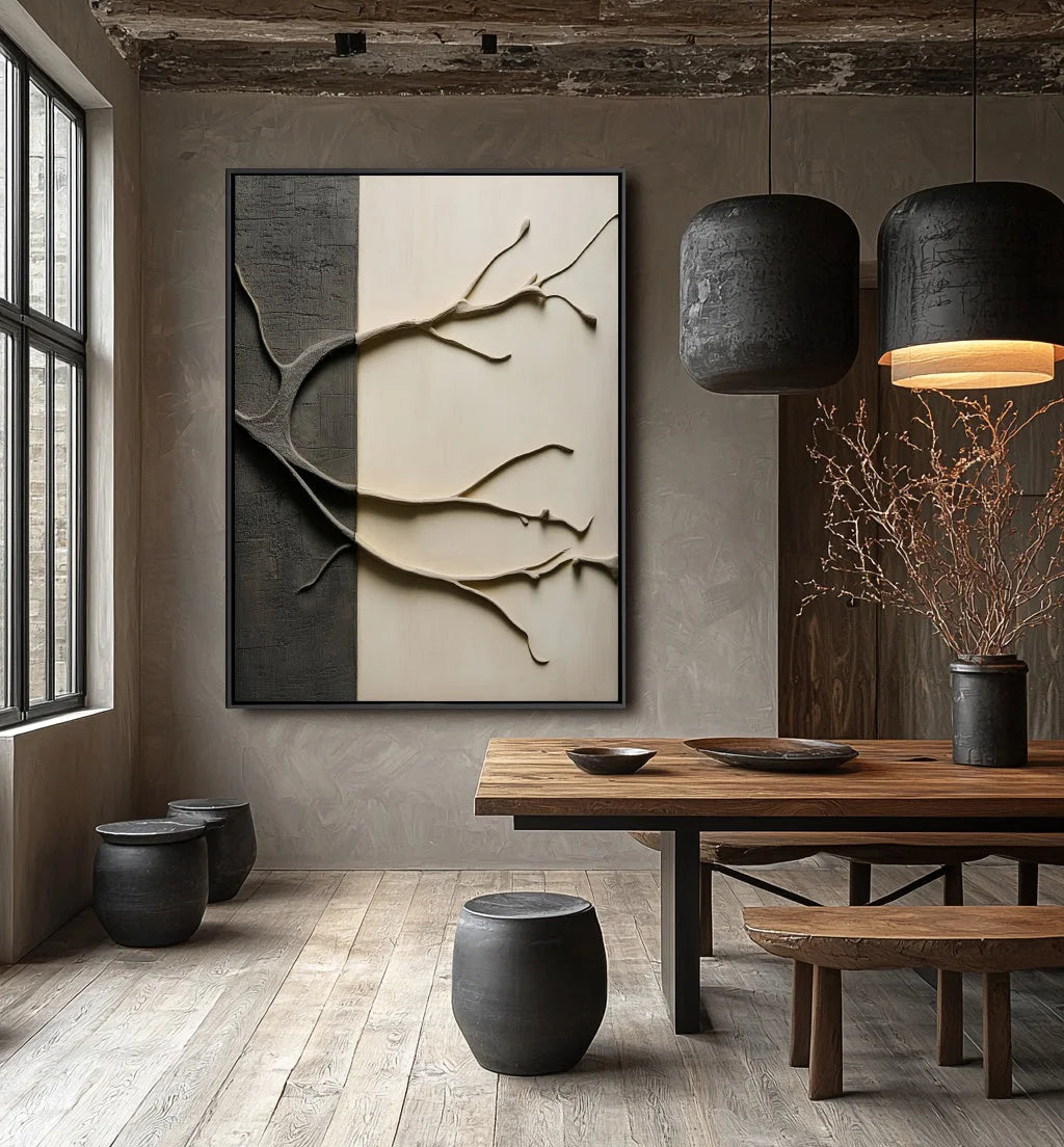 Multicolor Abstract Tree Branch Wall Art - Artwallpainting