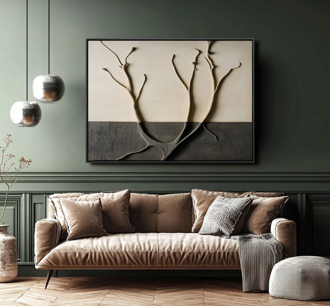 Multicolor Abstract Tree Branch Wall Art - Artwallpainting