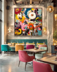 Multicolor Artextured Pop Carnival | Bold Abstract Circular Pop Art Painting - Artwallpainting