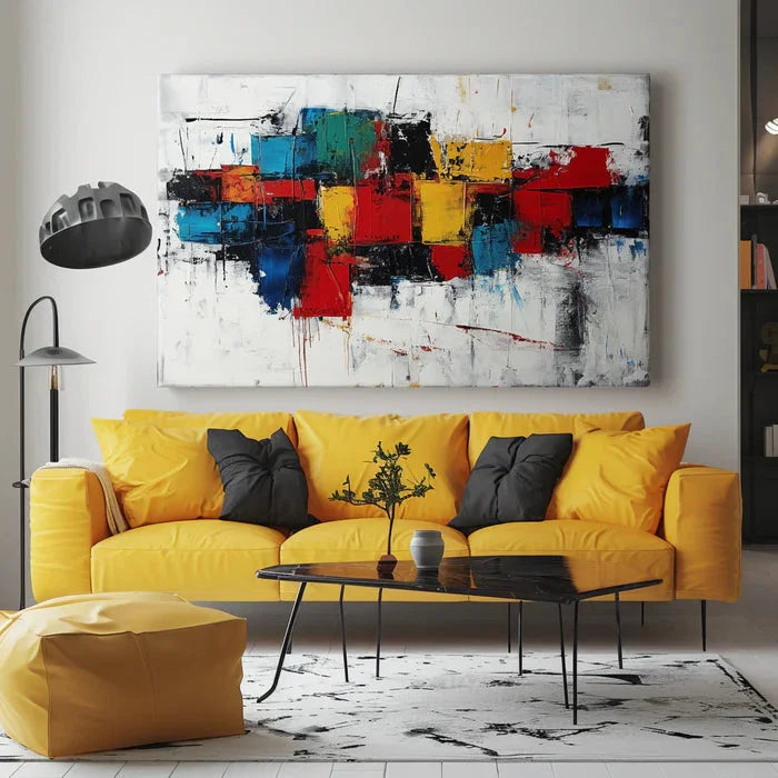 Multicolor Artful Chaos-Color Explosion Abstract Wall Art - Artwallpainting