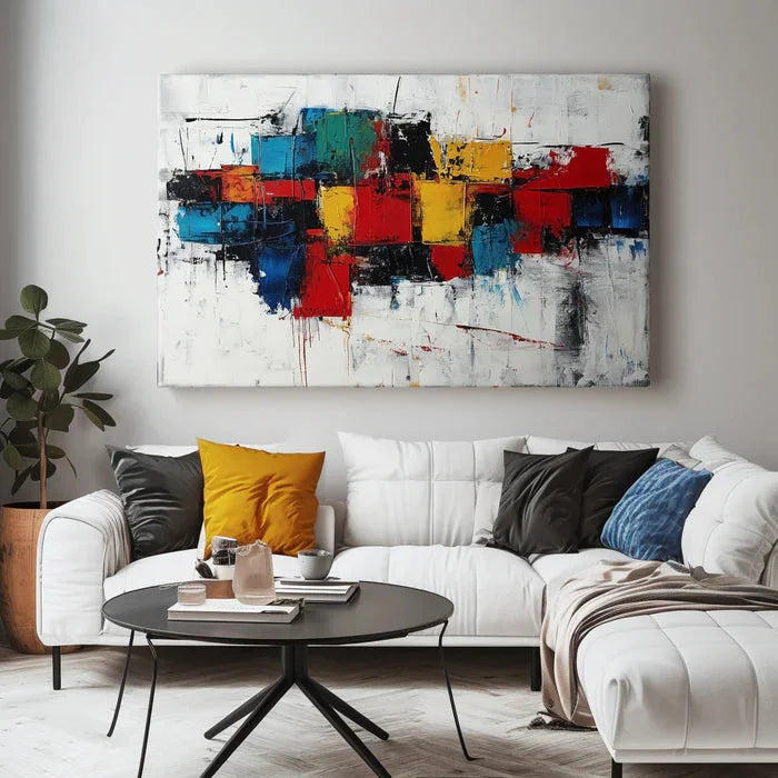 Multicolor Artful Chaos-Color Explosion Abstract Wall Art - Artwallpainting
