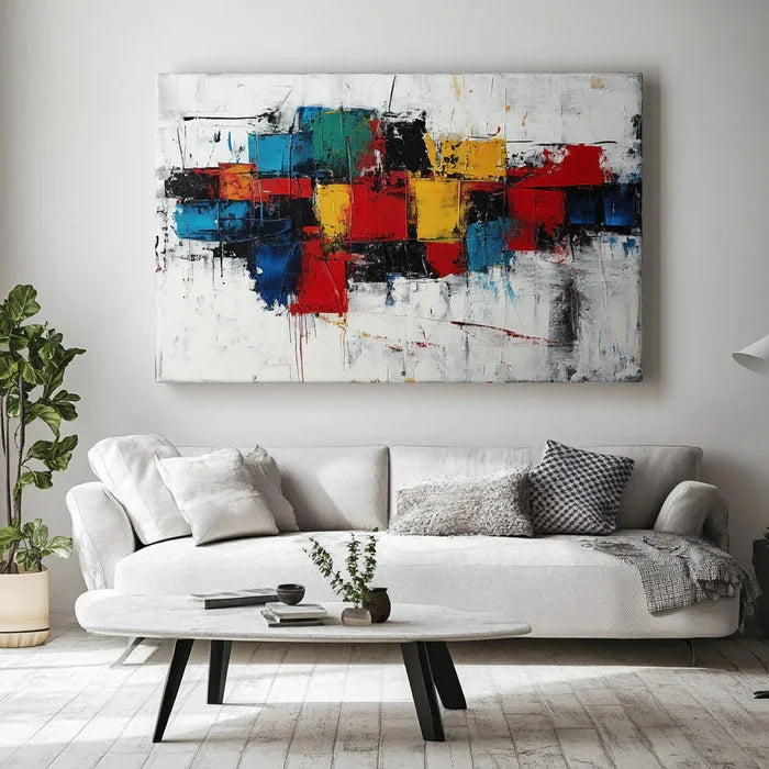 Multicolor Artful Chaos-Color Explosion Abstract Wall Art - Artwallpainting