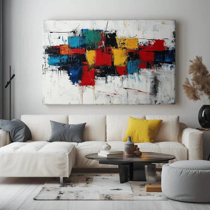 Multicolor Artful Chaos-Color Explosion Abstract Wall Art - Artwallpainting