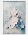 Multicolor Ascent Textured Mountain Climbing Oil Painting Wall Art - Artwallpainting