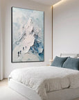 Multicolor Ascent Textured Mountain Climbing Oil Painting Wall Art - Artwallpainting
