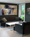Multicolor Asymmetrical Reflection-Abstract Color Symphony Texture Oil Painting Wall Art - Artwallpainting