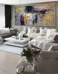 Multicolor Asymmetrical Reflection-Abstract Color Symphony Texture Oil Painting Wall Art - Artwallpainting