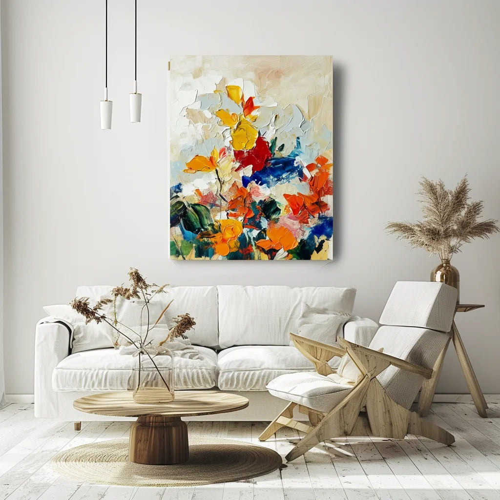 Multicolor Autumn Symphony Floral Canvas - Artwallpainting