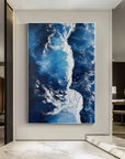 Multicolor Azure Cascade Symphony Canvas Painting For Home Decoration - Artwallpainting