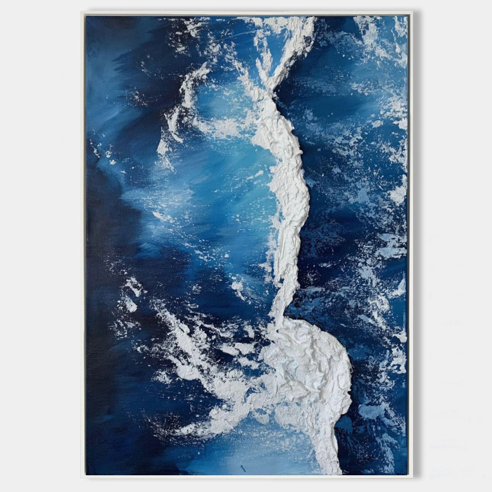 Multicolor Azure Cascade Symphony Canvas Painting For Home Decoration - Artwallpainting