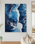 Multicolor Azure Cascade Symphony Canvas Painting For Home Decoration - Artwallpainting