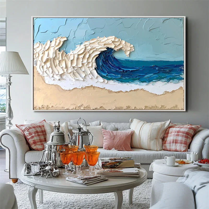 Multicolor Azure Tide Art Canvas Painting For Home Decoration - Artwallpainting